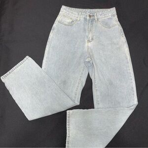 SHEIN jeans‎ size XS PETITE light blue high waist mom jeans